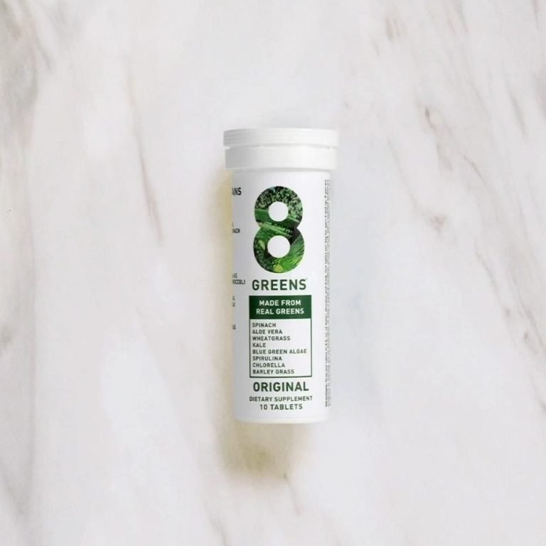 8Greens: Dietary supplement tablet containing antioxidants.