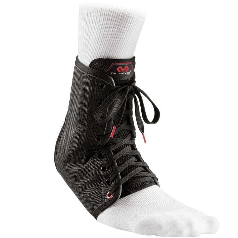 Compression ankle brace: A compression ankle brace is a type of medical device that is worn around the ankle and is designed to provide compression and support to the ankle to help prevent or treat injuries.
