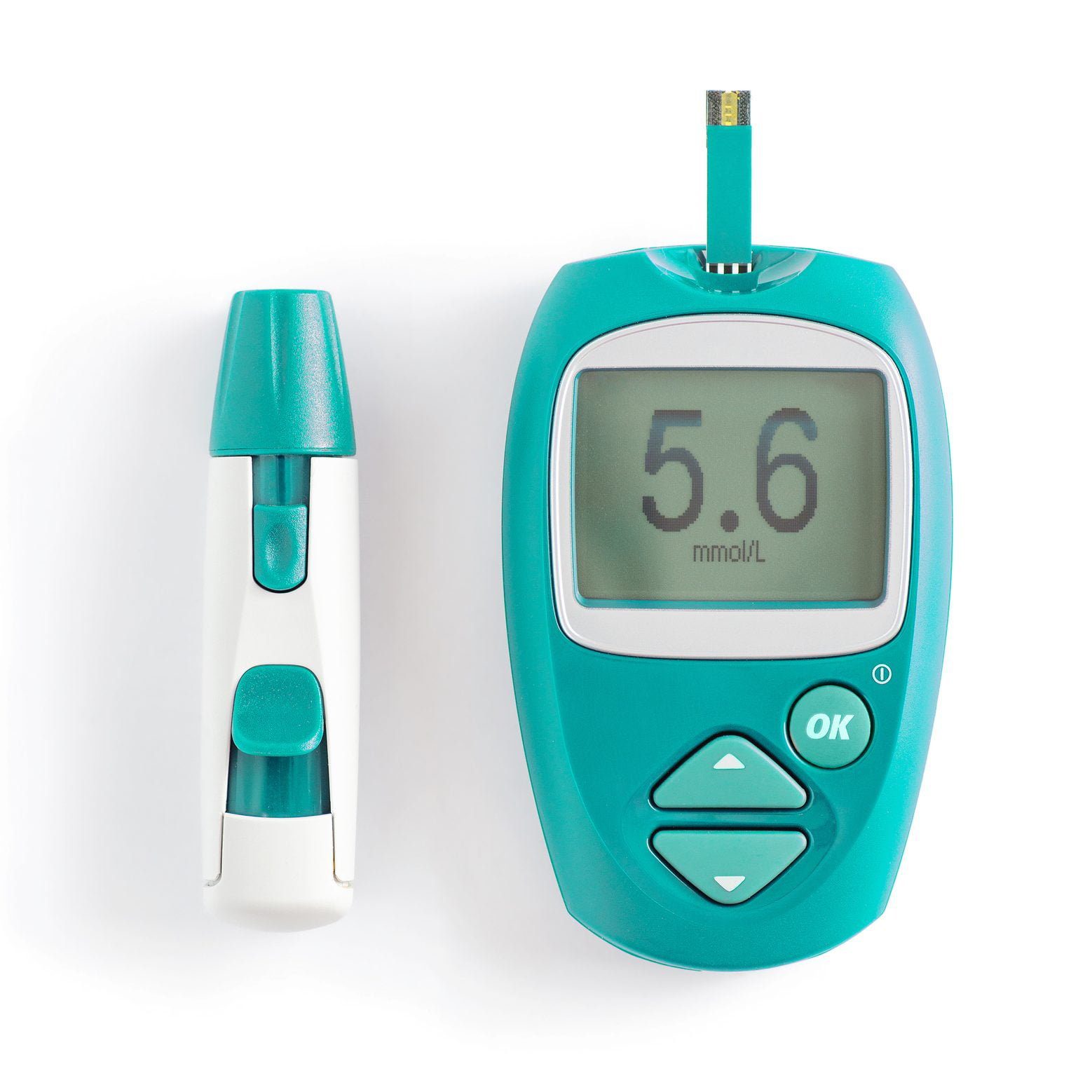 Glucose meter: A medical device allowing user to make a small prick in their finger in order to measure their blood glucose level to determine if insulin is required.