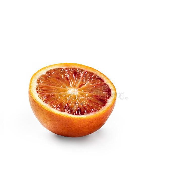 Blood orange: Variety of the orange fruit recognizable by its crimson flesh.