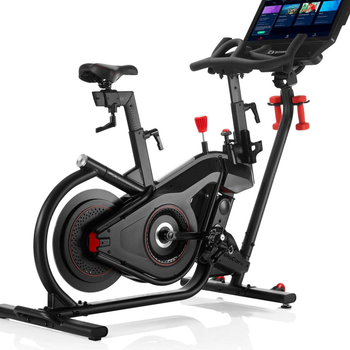 Velocore: Stationary bike made by Bowflex. Priced in the premium range, a “lean mode” is designed to work the core and upper body.