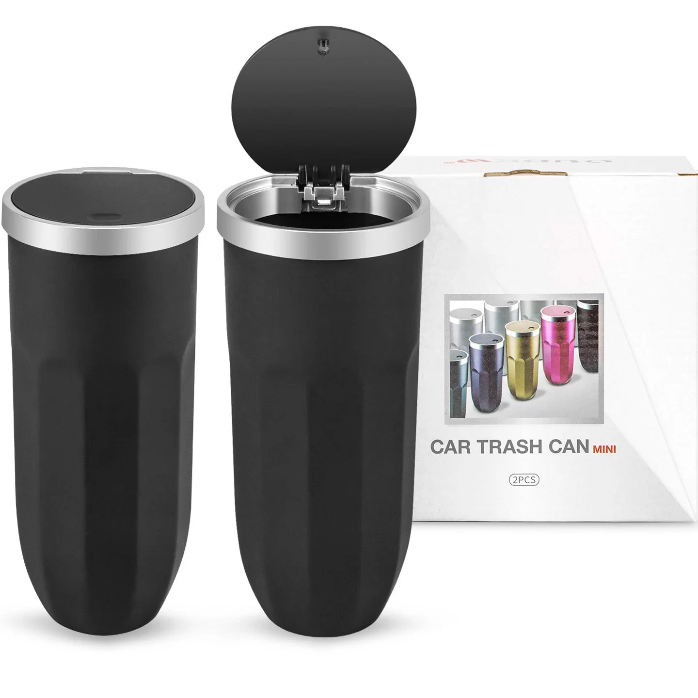 Car trash can: Small attachable trash bins used to keep the car clean.