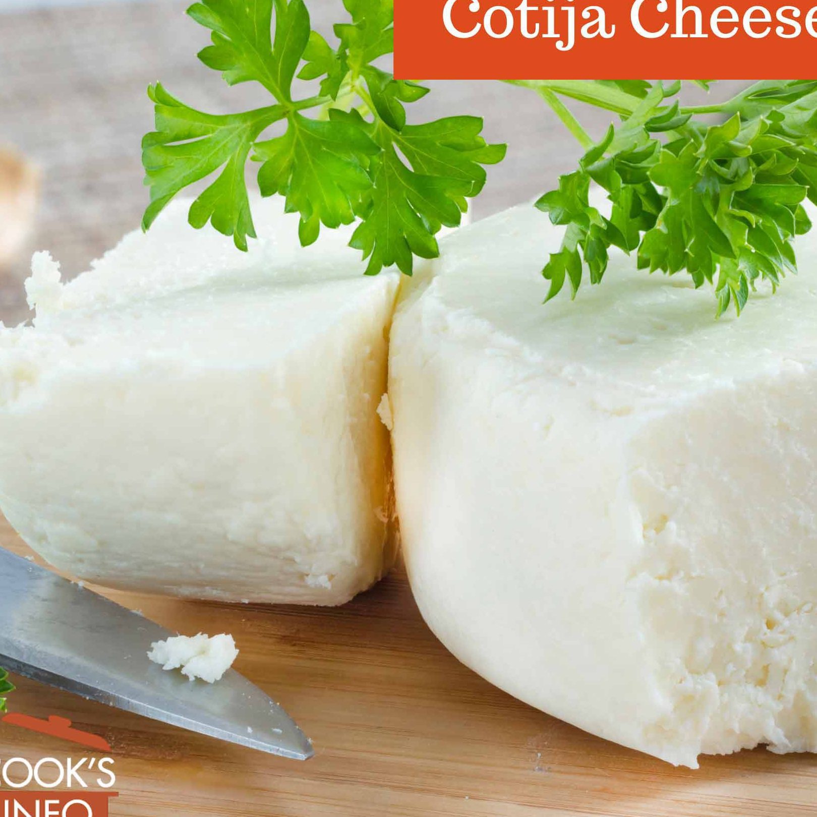 cotija: Hard, salty cheese that originated in Mexico.