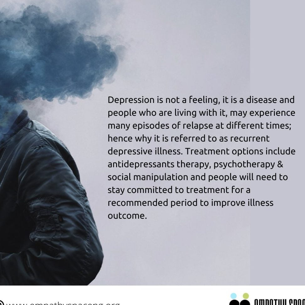 Major depressive episode: Prolonged period of experiencing extreme symptoms of depression. These stretches of two weeks or more can often be recurring.