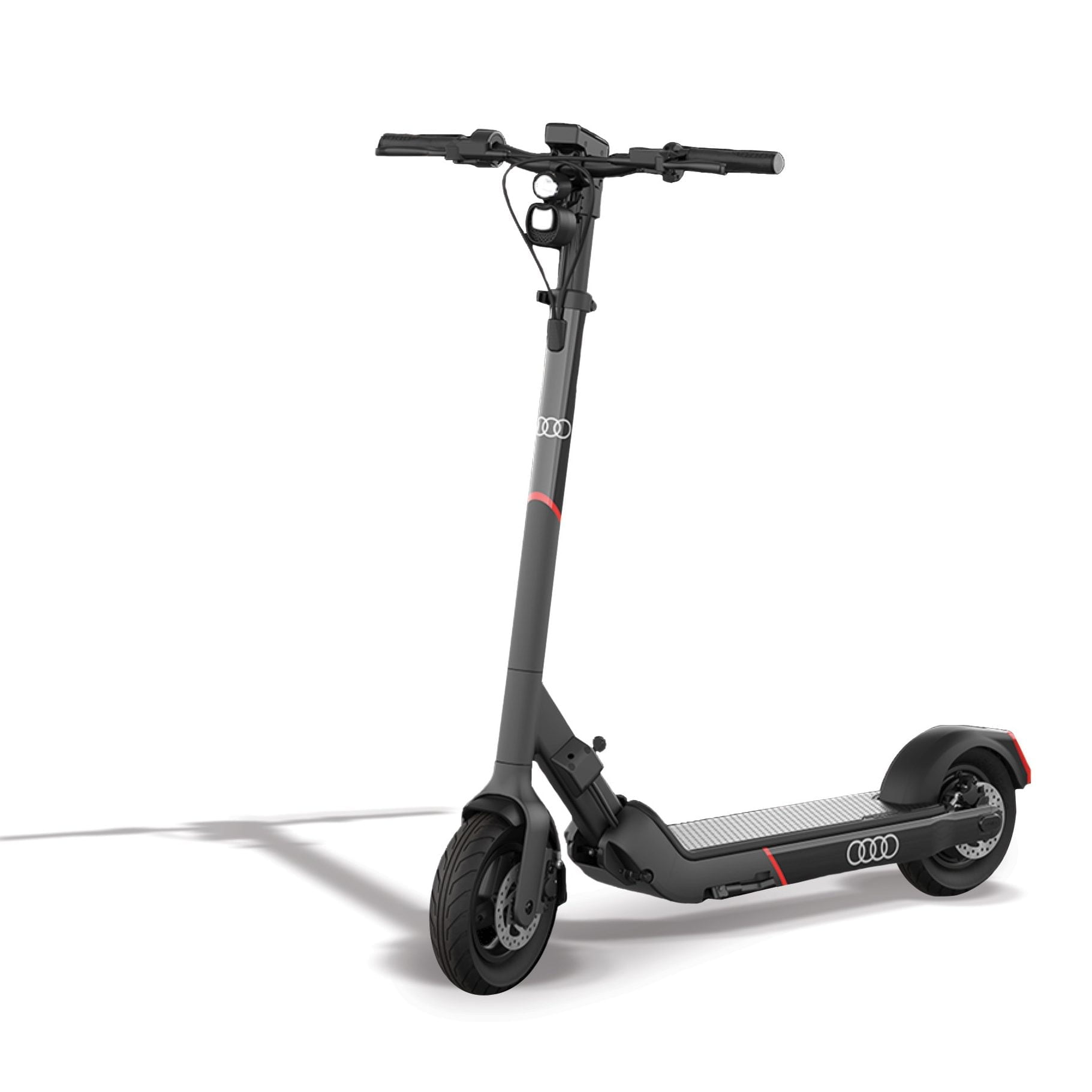 Kick scooter: Simple street scooter powered solely by the rider pushing off against the floor.