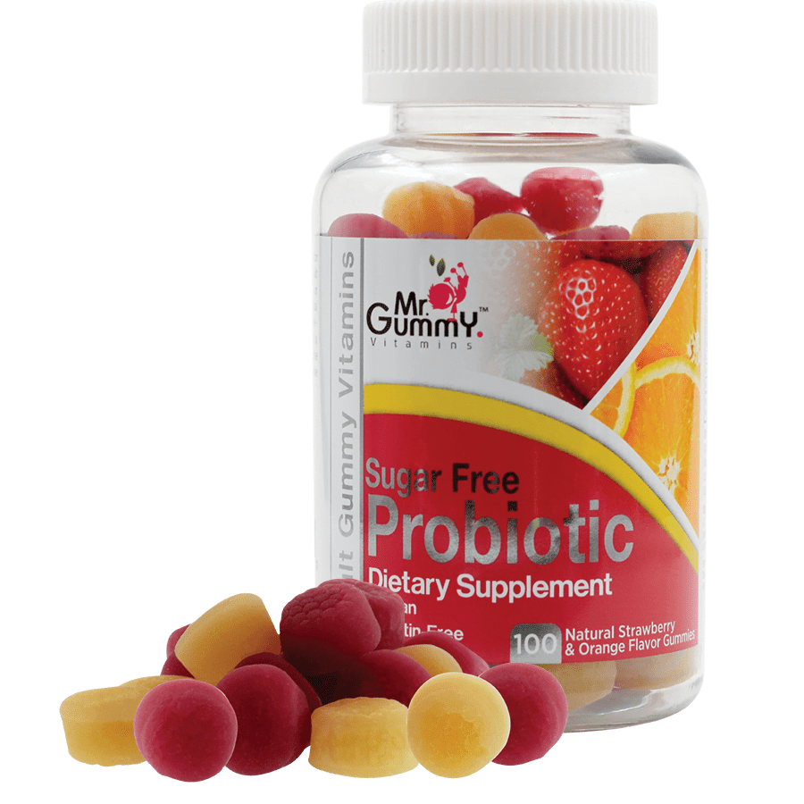 Multivitamin gummies: Soft chewable candy supplements contaning a variety of vitamins.