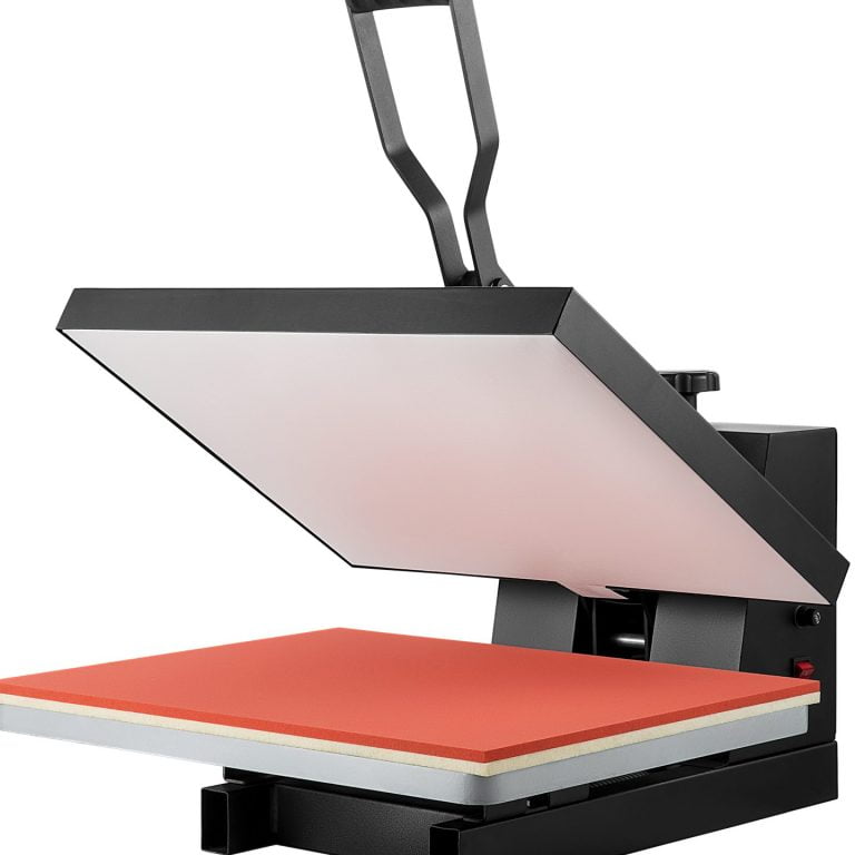 Heat press machine: Large heating appliance primarily used for t-shirt transfers.