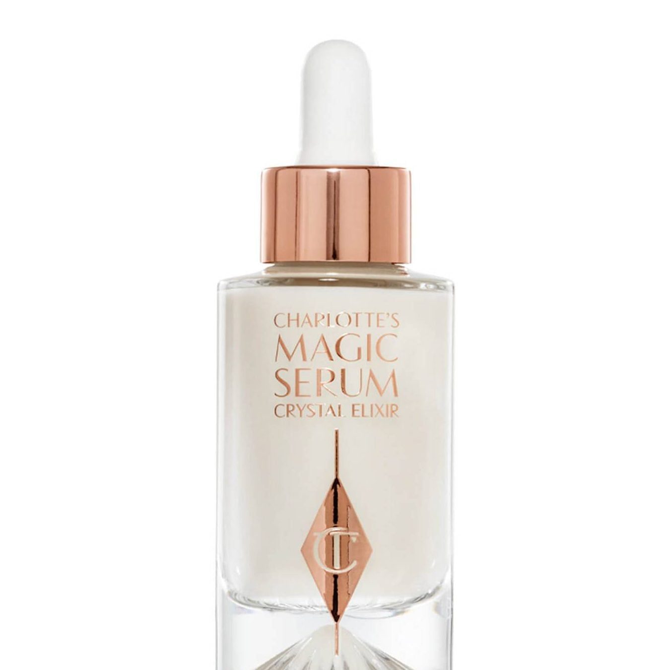 Magic serum: Skincare product formulated to hydrate skin.