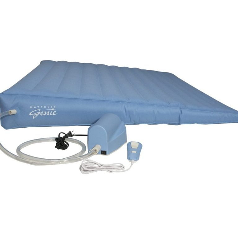 Adjustable bed: A product used for sleeping or resting on containing small motors that allows certain sections to be elevated.