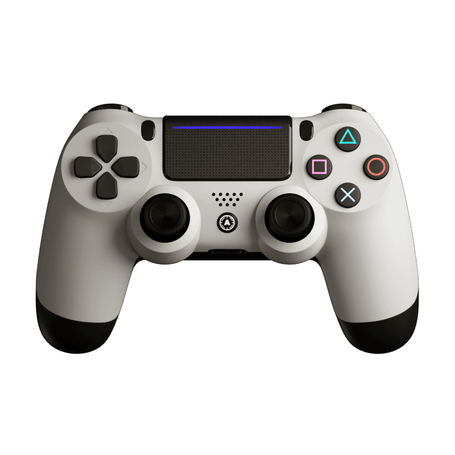 PlayStation controller: Wireless gamepad controller used for the Playstation video console.