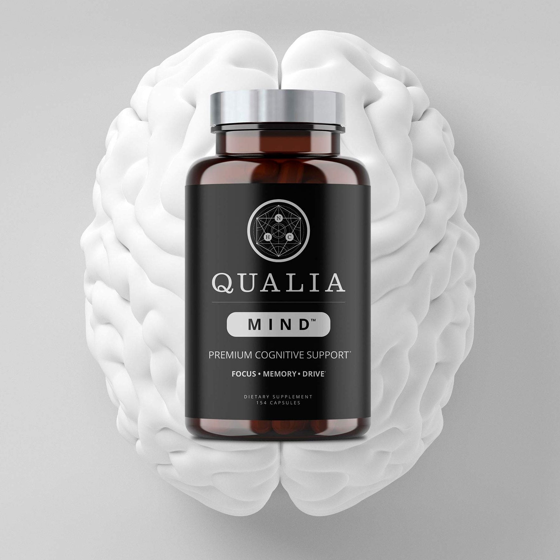 Qualia Mind: Nootropic (cognitive support) supplement made by NeuroHacker. Designed to boost memory and focus.