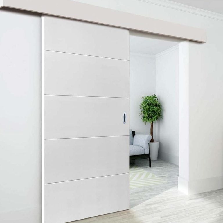 smart sliding door: Windowed doors for the home that use a sliding mechanism.