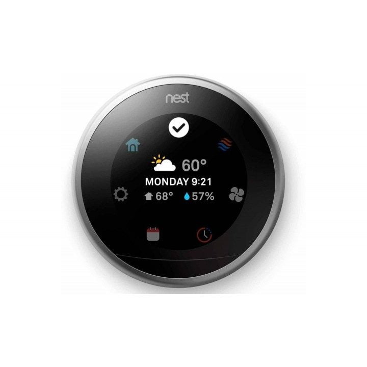 Smart thermostat: Automated home heating controller. Manages and adjusts heating, ventilation, and air conditioning.