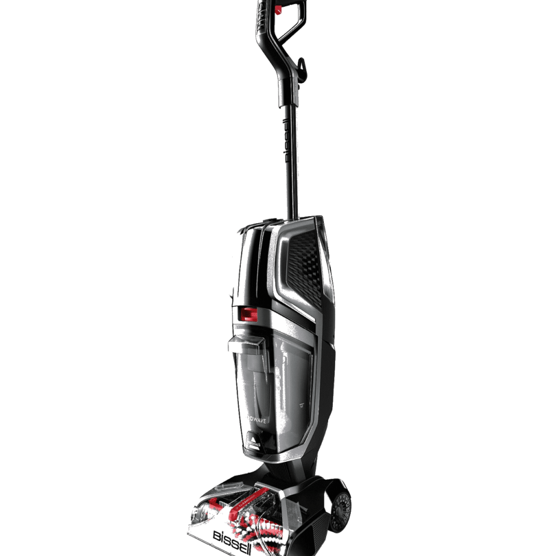 Portable carpet cleaner: Compact cleaning machine with an extendable hose that removes stains and spots in carpets.