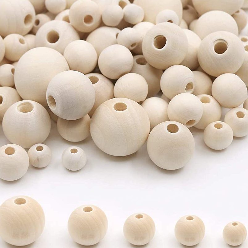 Wood bead: Decorative small wooden spheres most commonly used in jewelry.